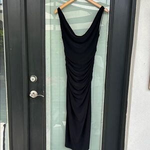 Zara Chic Black Backless Dress